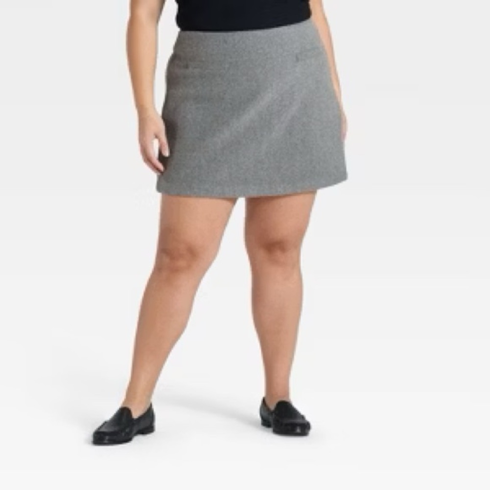 Brushed Boucle Mini Skirt - A New Day Heather Gray size 14 NWT - Picture 1 of 5